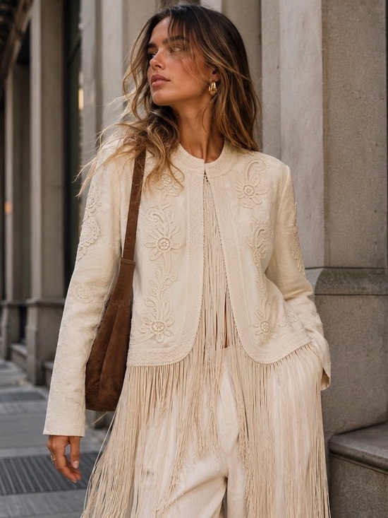 Zara Jackets & Blazers - ZARA ZW COLLECTION FRINGED JACKET